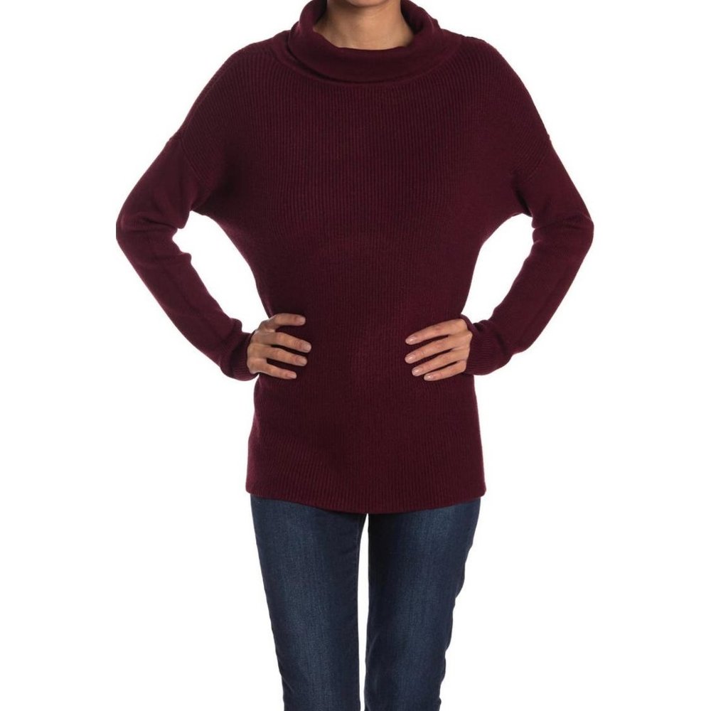 Cyrus Cowlneck Ribbed Tunic Sweater NEW WITH TAGS